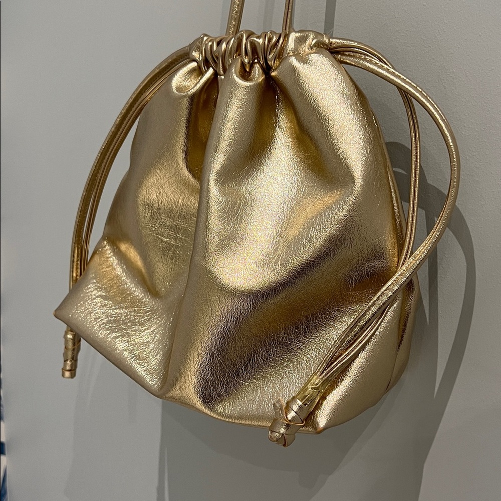 PART TWO Gold Drawstring Handbag - Picture 8 of 10